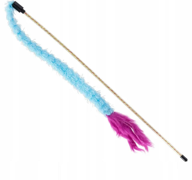 KERBL meškerė su pūkuota uodega, spalvingas žaislas katėms, 90 cm