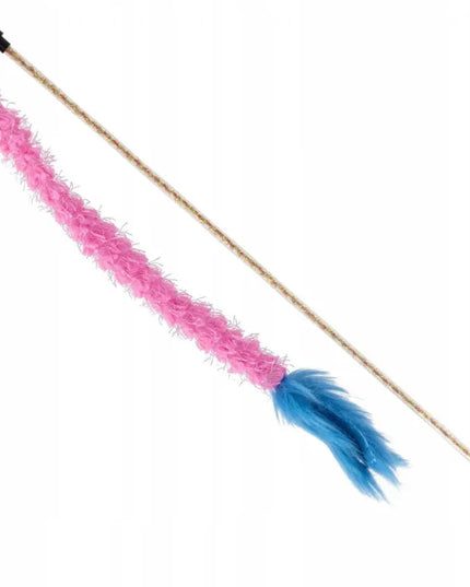 KERBL meškerė su pūkuota uodega, spalvingas žaislas katėms, 90 cm