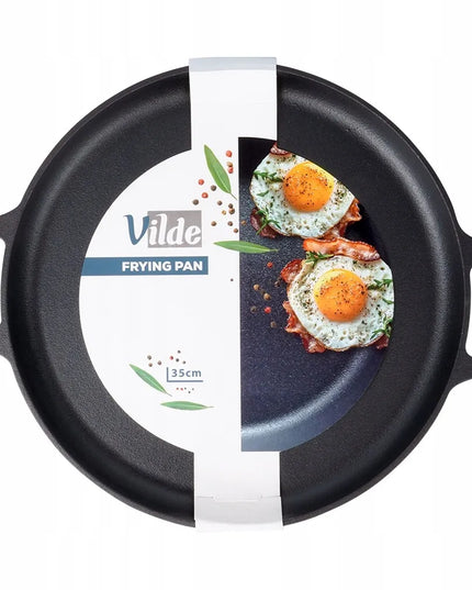 Ketaunė ketaus keptuvė dujinėms, indukcinėms viryklėms, griliui ir orkaitei, 35 cm