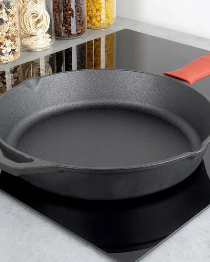 Ketaunė ketaus keptuvė dujinėms, indukcinėms viryklėms, griliui, laužui, orkaitei, 30 cm