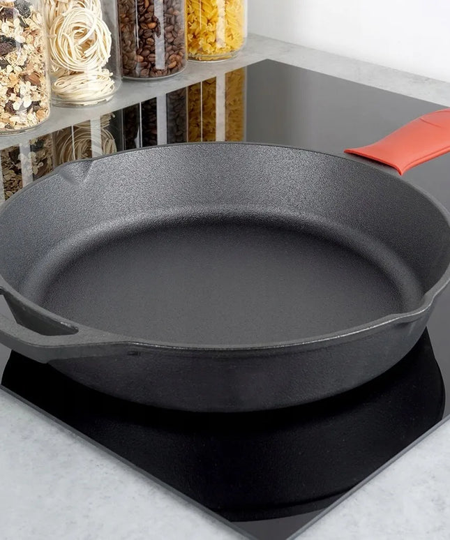 Ketaunė ketaus keptuvė dujinėms, indukcinėms viryklėms, griliui, laužui, orkaitei, 30 cm
