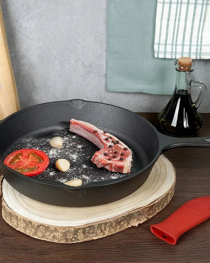 Ketaunė ketaus keptuvė dujinėms, indukcinėms viryklėms, griliui, laužui, orkaitei, 30 cm