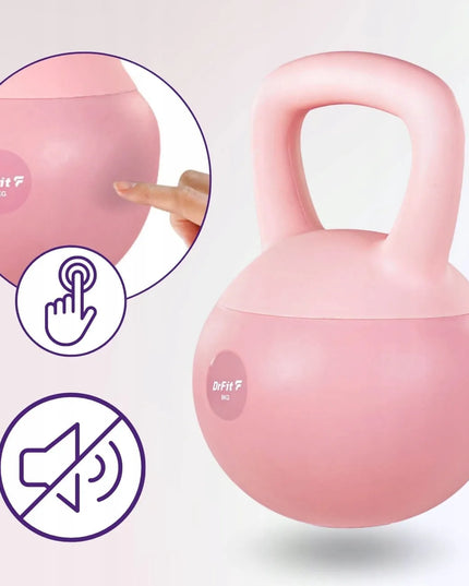 Kettlebell svoris DrFit 8 kg, rožinis