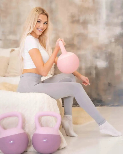 Kettlebell svoris DrFit 8 kg, rožinis