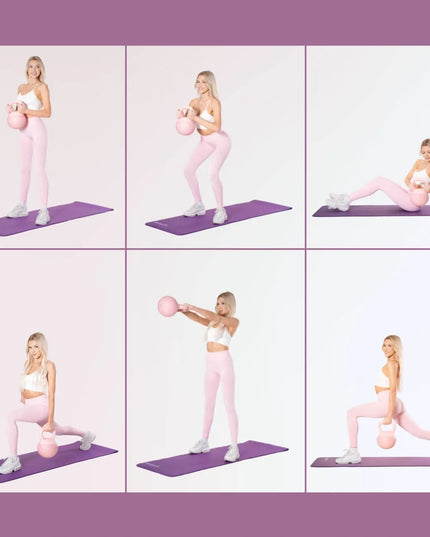 Kettlebell svoris DrFit 8 kg, rožinis