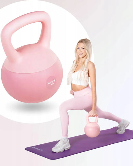 Kettlebell svoris DrFit 8 kg, rožinis