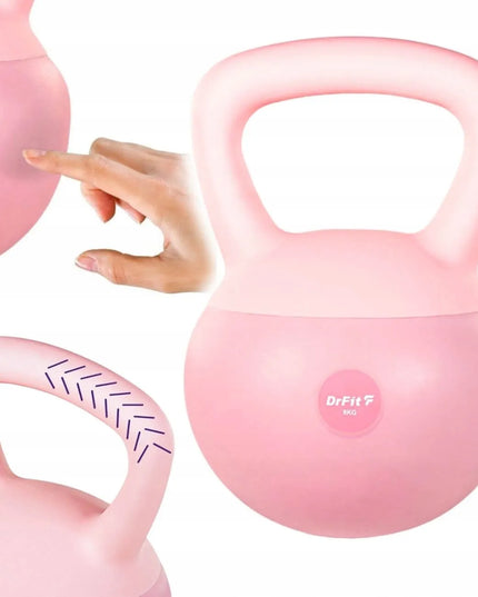 Kettlebell svoris DrFit 8 kg, rožinis