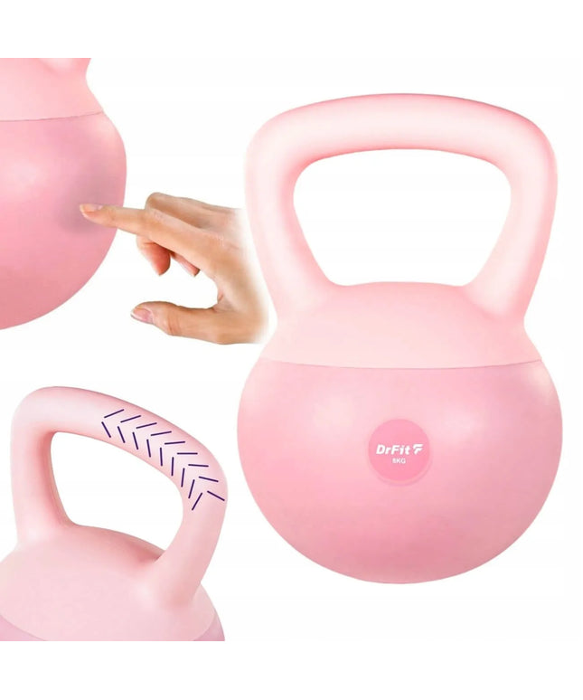 Kettlebell svoris DrFit 8 kg, rožinis