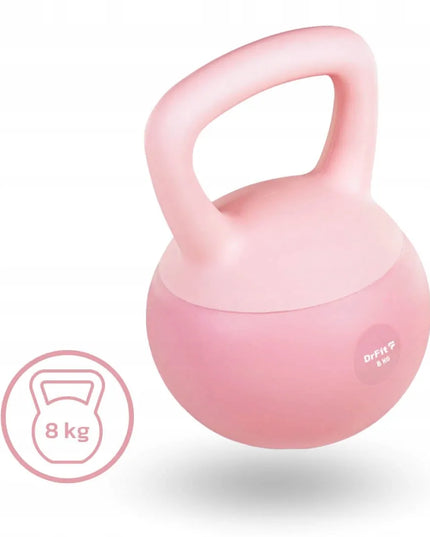 Kettlebell svoris DrFit 8 kg, rožinis