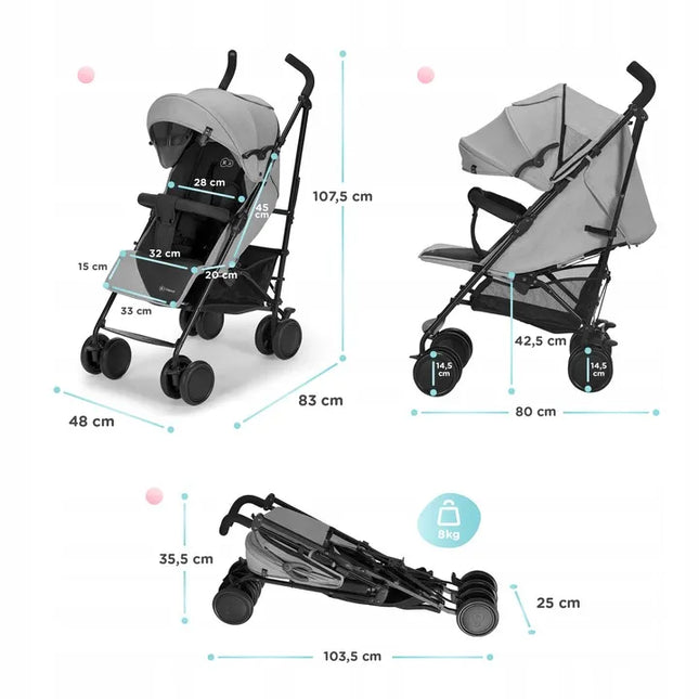 Kinderkraft SIESTA sportinis vežimėlis skėtukas iki 22 kg