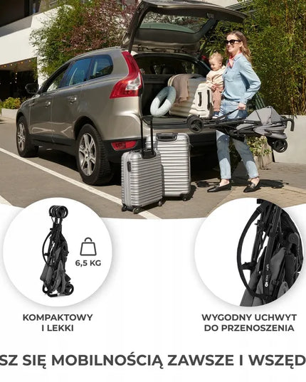 Kinderkraft TIK – lengvas skėtinio tipo sportinis vežimėlis