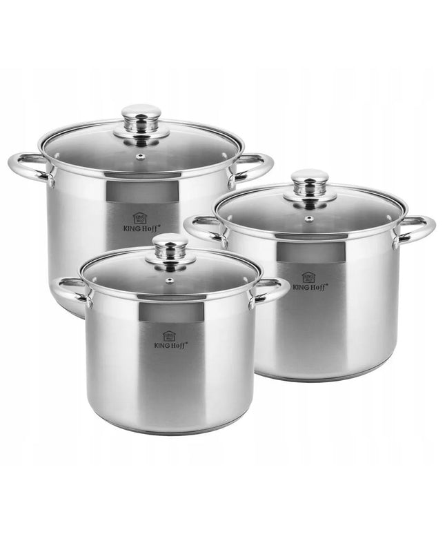 Kinghoff puodų rinkinys 6 dalių 16l/ 13l/ 11l KH-4312