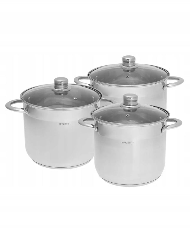Kinghoff puodų rinkinys 6 dalių 16l/ 13l/ 11l KH-4312
