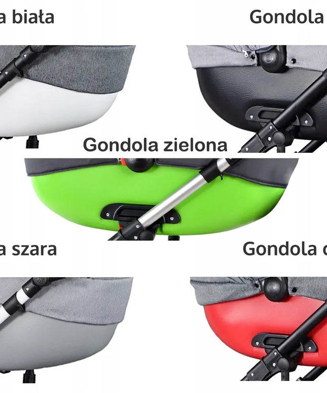 Klasikinis universalus vaikiškas vežimėlis 3in1 retro stiliaus Babe boss Roys