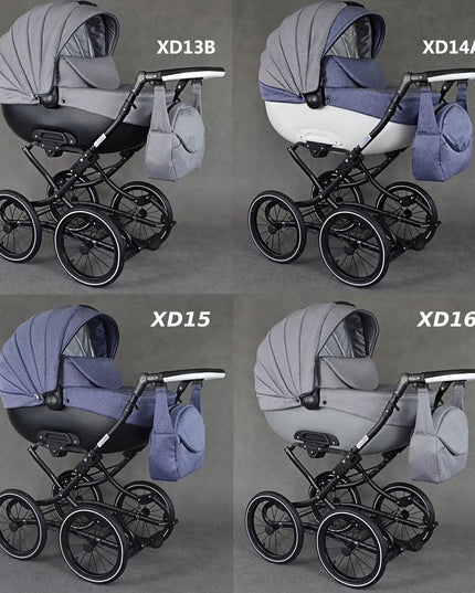 Klasikinis universalus vaikiškas vežimėlis 3in1 retro stiliaus Babe boss Roys