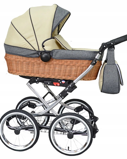 KLASIKINIS VEŽIMĖLIS 4in1 Viko Retro Pinti Vežimėliai ISOFIX BAZĖ + Priedai