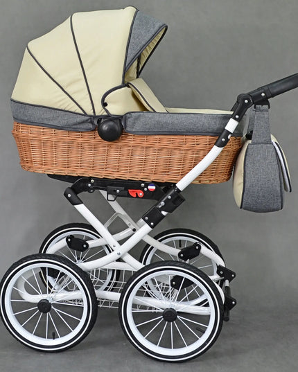 KLASIKINIS VEŽIMĖLIS 4in1 Viko Retro Pinti Vežimėliai ISOFIX BAZĖ + Priedai