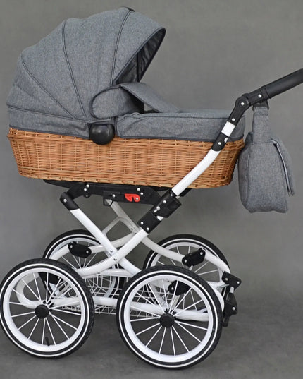 KLASIKINIS VEŽIMĖLIS 4in1 Viko Retro Pinti Vežimėliai ISOFIX BAZĖ + Priedai