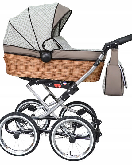 KLASIKINIS VEŽIMĖLIS 4in1 Viko Retro Pinti Vežimėliai ISOFIX BAZĖ + Priedai