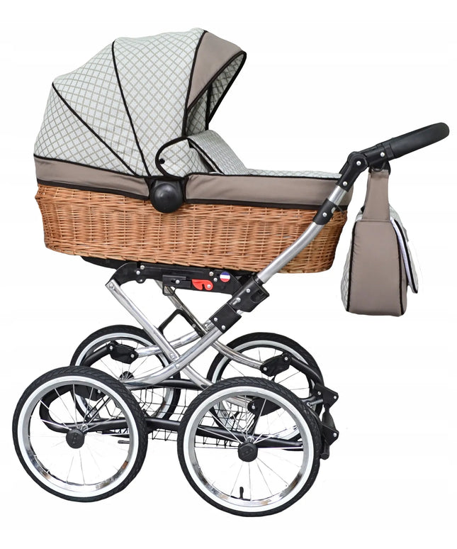 KLASIKINIS VEŽIMĖLIS 4in1 Viko Retro Pinti Vežimėliai ISOFIX BAZĖ + Priedai
