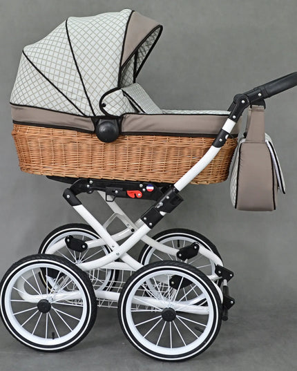 KLASIKINIS VEŽIMĖLIS 4in1 Viko Retro Pinti Vežimėliai ISOFIX BAZĖ + Priedai