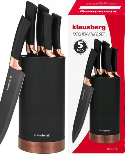 Klausberg 6 dalių virtuvinių peilių rinkinys su stovu