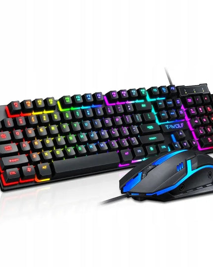 Klaviatūra ir pelė T-WOLF TF200 su LED apšvietimu