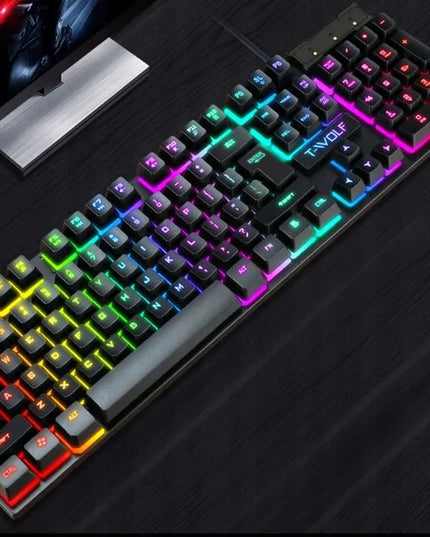 Klaviatūra ir pelė T-WOLF TF200 su LED apšvietimu