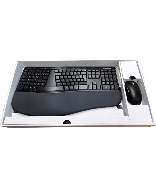 Klaviatūros ir pelės rinkinys Microsoft Ergonomic Desktop RJU-00009