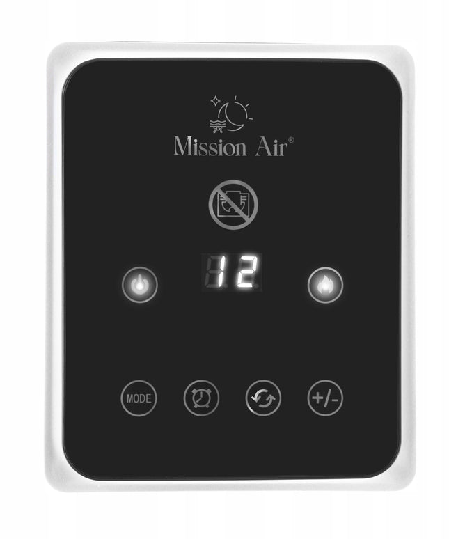 Koloninis ventiliatorinis šildytuvas su liepsnos efektu MALMO 2400W PTC, reguliuojamas termostatas, TIMER, nuotolinis valdymas