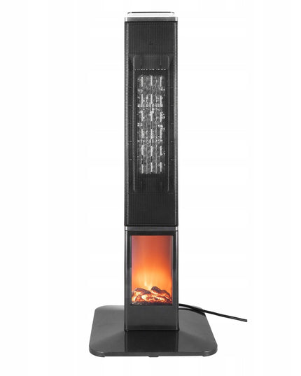 Koloninis ventiliatorinis šildytuvas su liepsnos efektu MALMO 2400W PTC, reguliuojamas termostatas, TIMER, nuotolinis valdymas