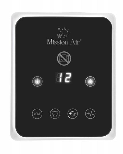 Koloninis ventiliatorinis šildytuvas su židinio efektu Mission Air MALMO Black 2400W