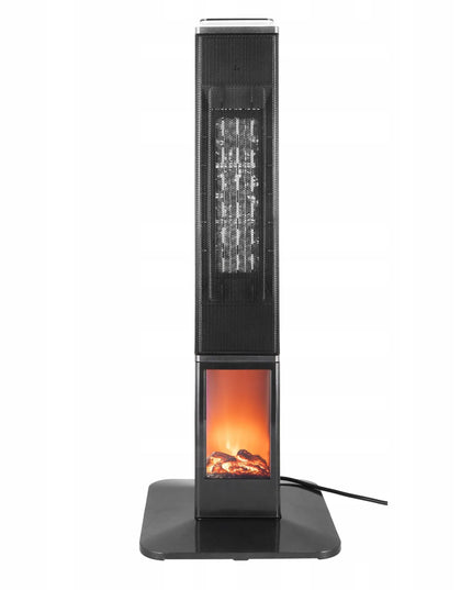 Koloninis ventiliatorinis šildytuvas su židinio efektu Mission Air MALMO Black 2400W