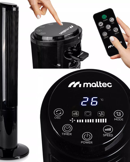 Koloninis ventiliatorius Maltec vertikalus grindinis su jonizacija tylus galingas