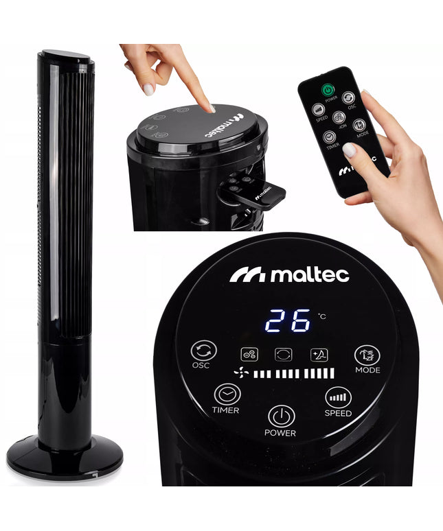 Koloninis ventiliatorius Maltec vertikalus grindinis su jonizacija tylus galingas