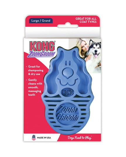 KONG Zoom Groom šepetys šunims, skirtas visų tipų kailiui