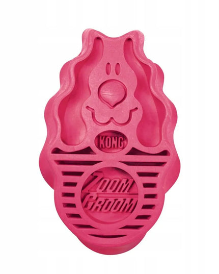 KONG ZoomGroom Raspberry L dydžio guminis šepetys šunims