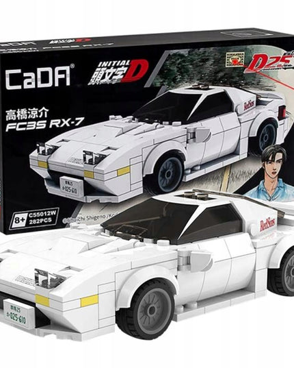 Konstruktorius CaDA lenktyninis automobilis Mazda RX-7 FC35 (282 elementai)