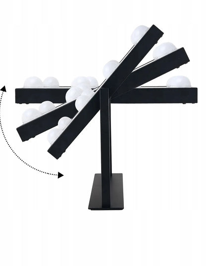 Kosmetologinis veidrodis LED Hollywood 36,5 x 29 cm, pastatomas, USB