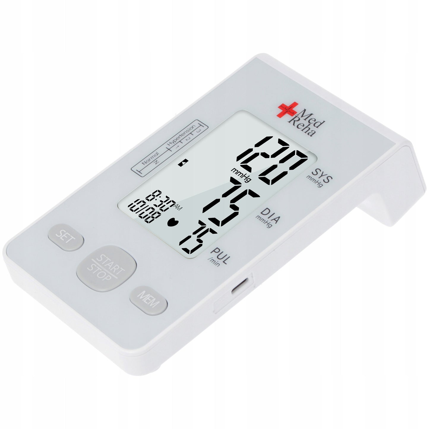 Kraujospūdžio matuoklis ant rankos automatinis elektroninis medicininis tikslus su USB jungtimi ir dideliu LCD ekranu 2x150 atminties vietų