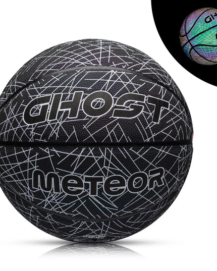 Krepšinio kamuolys Meteor Ghost vyriškas 7 dydžio holografinis šviečiantis
