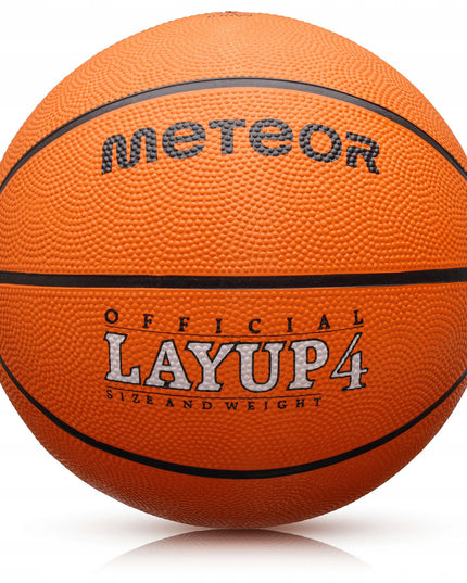 Krepšinio kamuolys vaikams 3-10 metų Meteor Layup #4 guminis