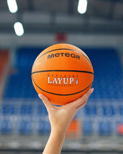 Krepšinio kamuolys vaikams 3-10 metų Meteor Layup #4 guminis