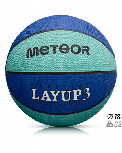 Krepšinio kamuolys vaikams iki 8 metų METEOR Layup #3 guminis