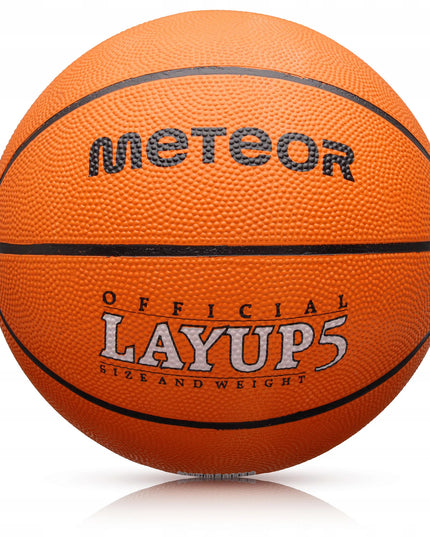 Krepšinio kamuolys vaikams nuo 10 metų Meteor Layup #5 guminis