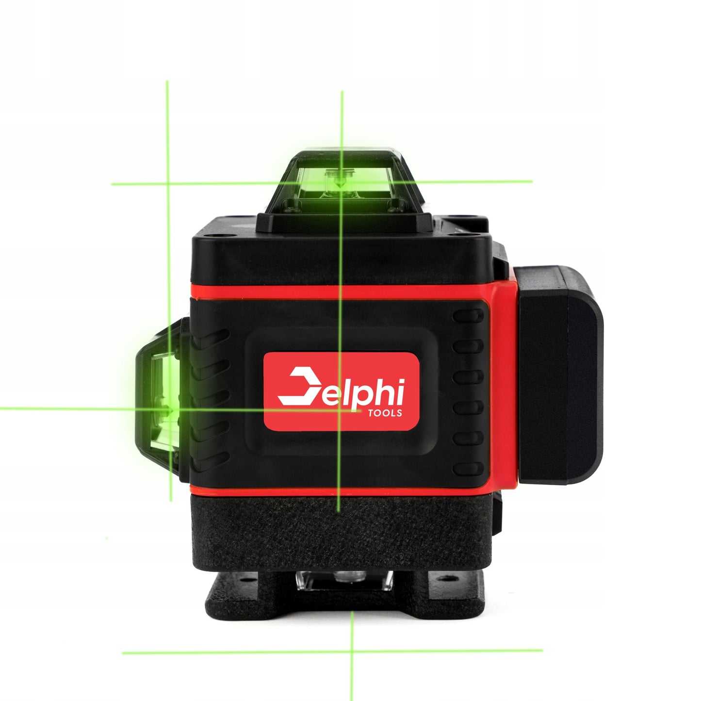 Kryžminis lazerinis nivelyras Delphi Tools 16 linijų 4D 360° su 2 akumuliatoriais, 115 cm aliuminiu trikojų, pulteliu ir pilnu priedų komplektu
