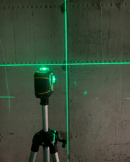 Kryžminis lazeris Nivel System CL4G žalias jutiklis stovas matuoklis RINKINYS