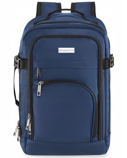 ZAGATTO tamsiai mėlyna kelioninė kuprinė lėktuvui 40x20x25 – rankinis bagažas Ryanair Wizzair