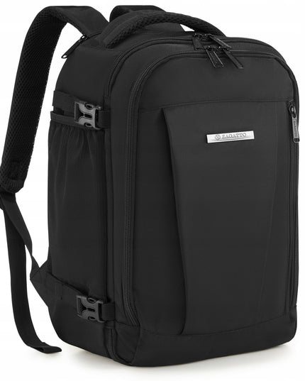 ZAGATTO juoda kelioninė kuprinė lėktuvui 40x25x20 – rankinis bagažas Ryanair Wizzair