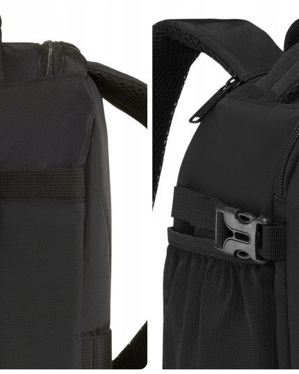 ZAGATTO juoda kelioninė kuprinė lėktuvui 40x25x20 – rankinis bagažas Ryanair Wizzair